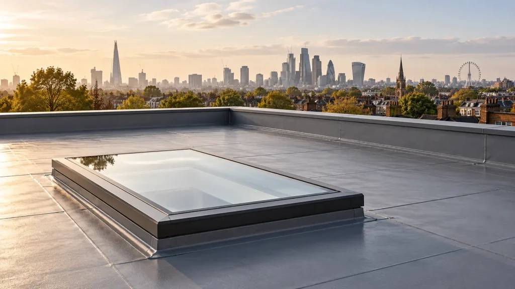 Roof overlooking London flat roof visualisation