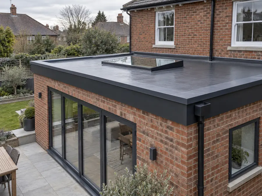 Illustrative flat roof extension
